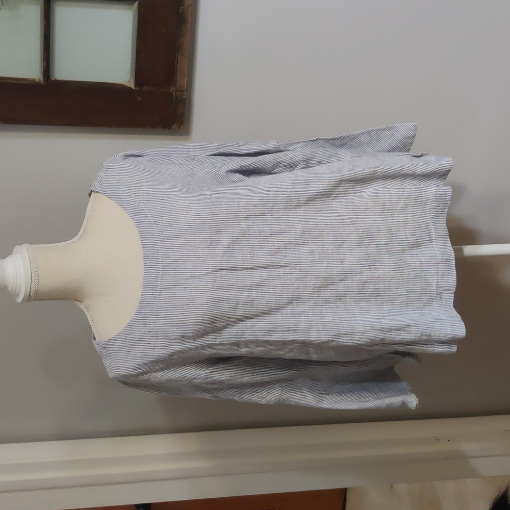 Cynthia Rowley linen striped blouse